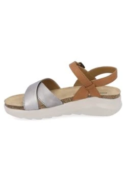 Josef Seibel Sandalen Met Sleehak - Platin/Kombi