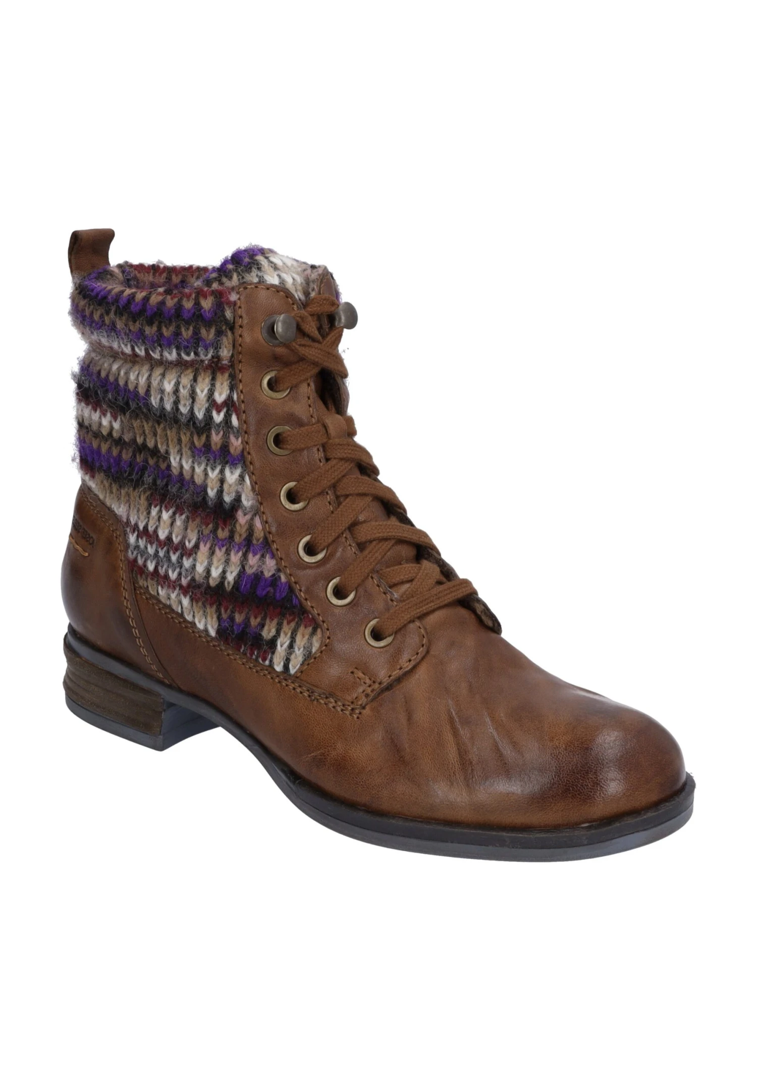 Josef Seibel Sanja- Veterboots - Cognac Kombi 2 Josef Seibel Sanja- Veterboots - Cognac Kombi - Afbeelding 2