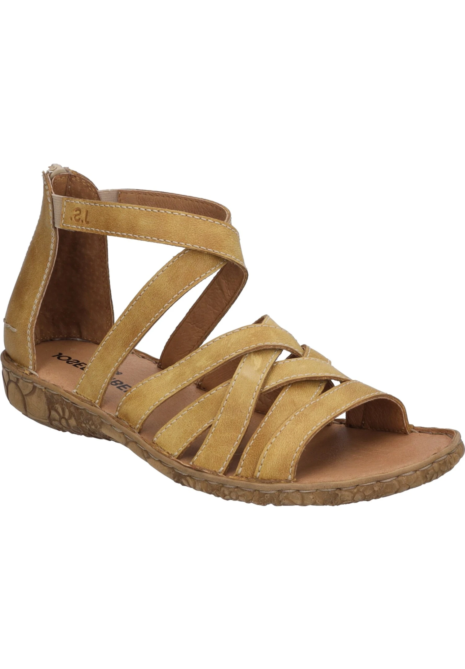 Josef Seibel Sandalen Met Sleehak - Amber 2 Josef Seibel Sandalen Met Sleehak - Amber - Afbeelding 2