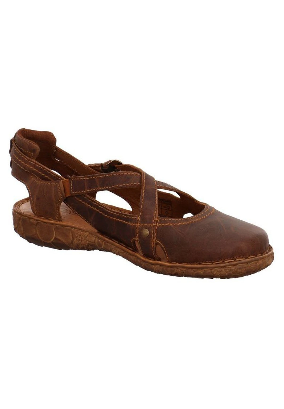 Josef Seibel Sandalen Met Sleehak - Brandy 4 Josef Seibel Sandalen Met Sleehak - Brandy - Afbeelding 4