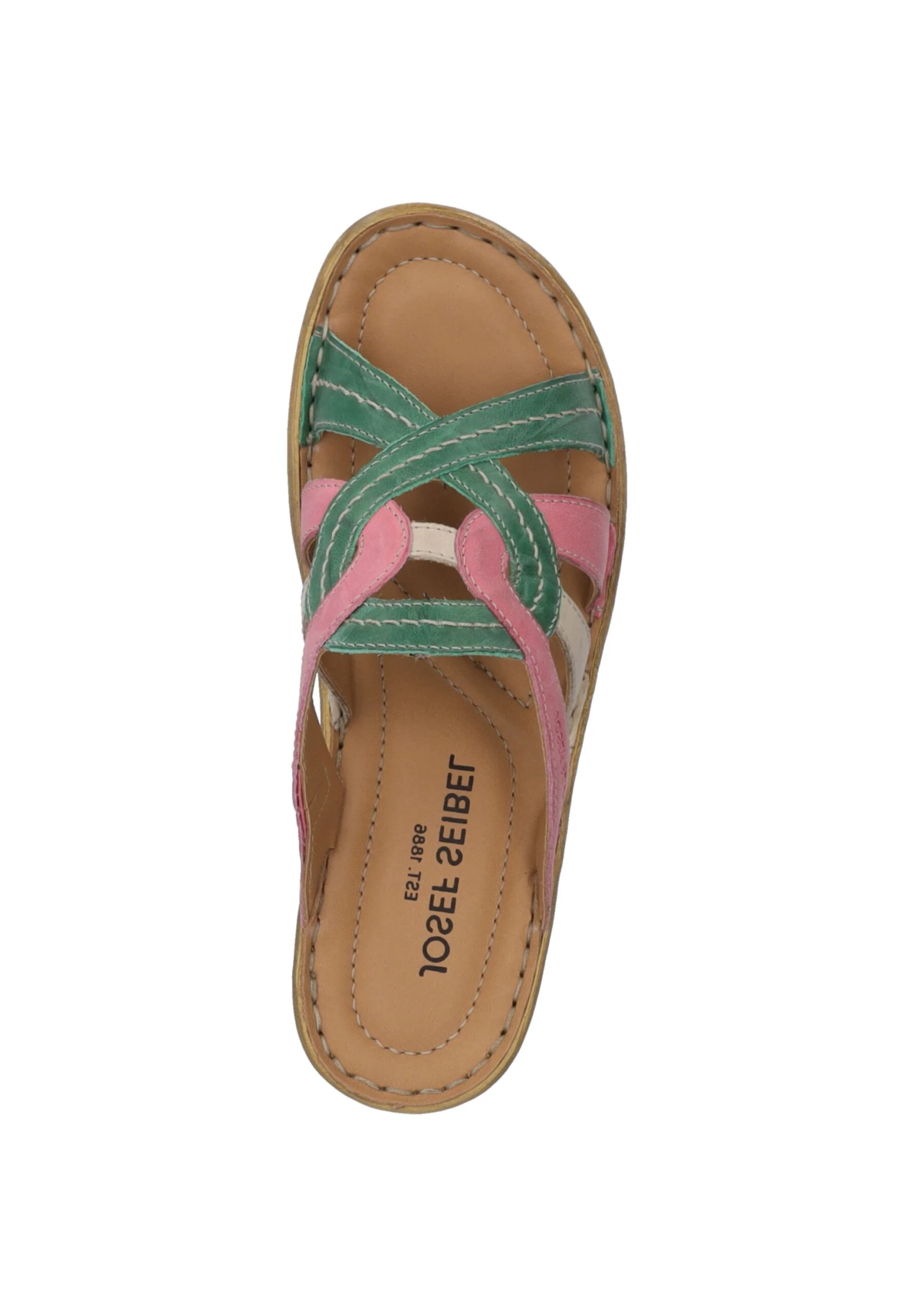 Josef Seibel Catalonia - Muiltjes Met Hak - Tanne Multi 3 Josef Seibel Catalonia - Muiltjes Met Hak - Tanne Multi - Afbeelding 3