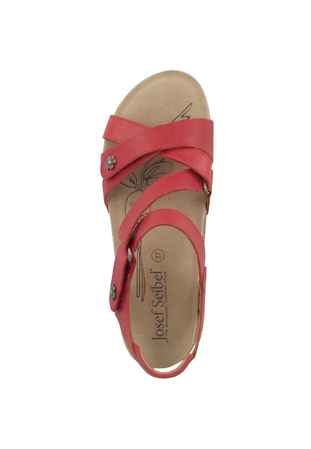 Josef Seibel Natalya- Sandalen Met Sleehak - Red 2 Josef Seibel Natalya- Sandalen Met Sleehak - Red - Afbeelding 2
