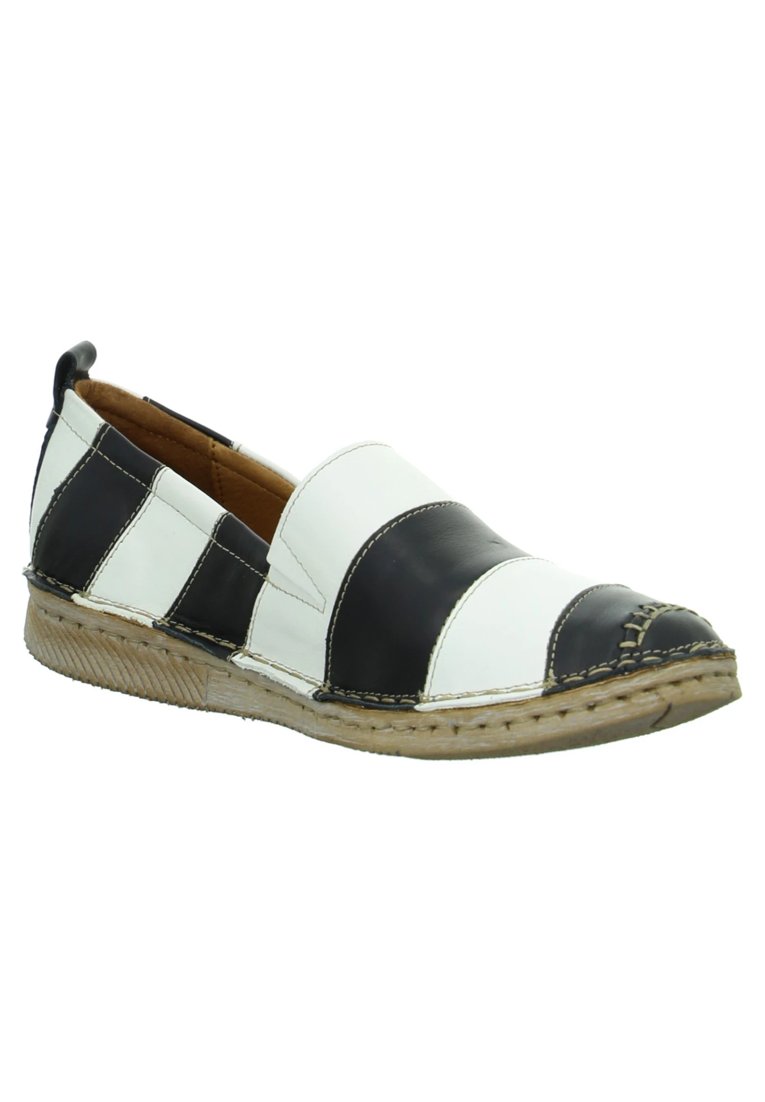 Josef Seibel Instappers - Schwarz/Weiß 4 Josef Seibel Instappers - Schwarz/Weiß - Afbeelding 4