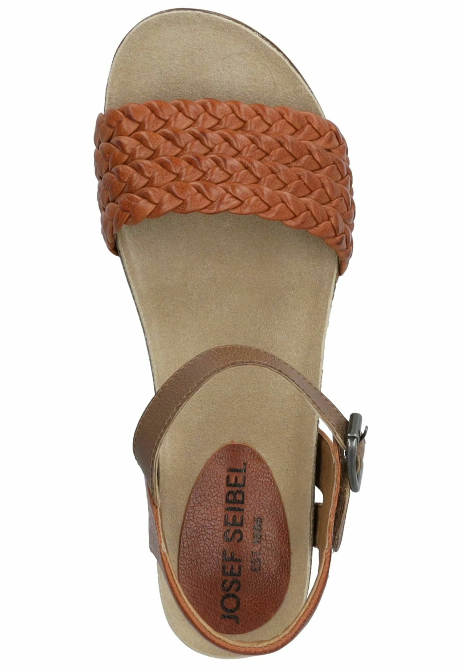 Josef Seibel Sandalen Met Sleehak - Orange Kombi 3 Josef Seibel Sandalen Met Sleehak - Orange Kombi - Afbeelding 3